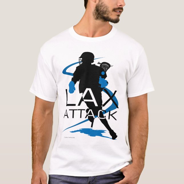 Lacrosse Boys LAX Attack2 Blue T-Shirt (Front)