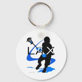Lacrosse Boys LAX Blue Key Ring