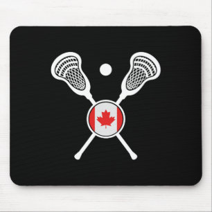 Lacrosse Canadian Flag Lax Helmet Sticks Canada La Mouse Pad