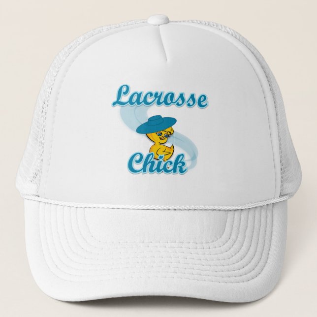 Lacrosse Chick #3 Trucker Hat (Front)