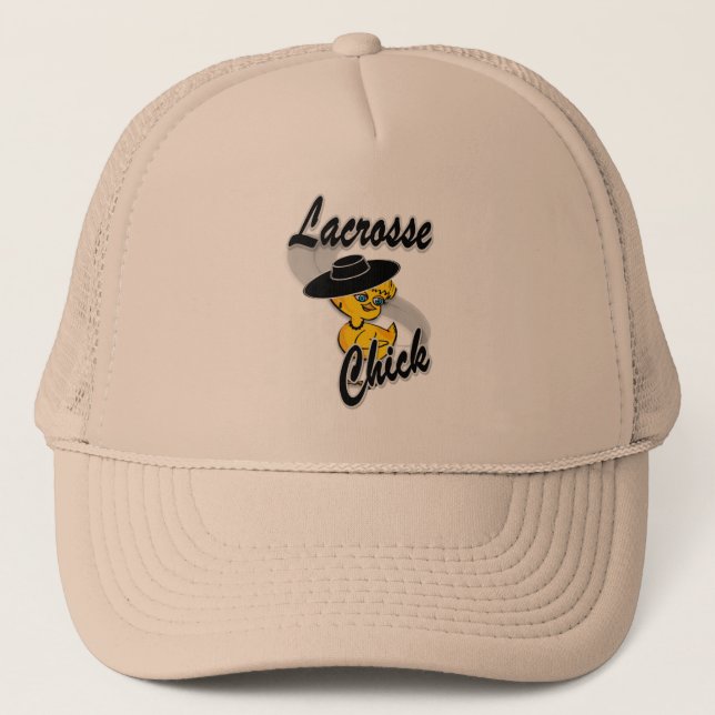 Lacrosse Chick #4 Trucker Hat (Front)