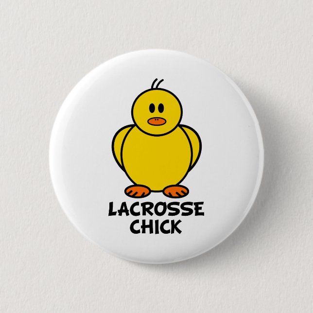 Lacrosse Chick 6 Cm Round Badge (Front)