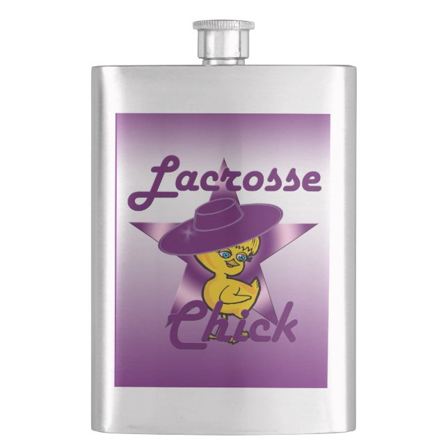 Lacrosse Chick  Hip Flask (Front)