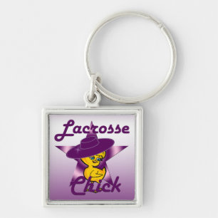 Lacrosse Chick Key Ring