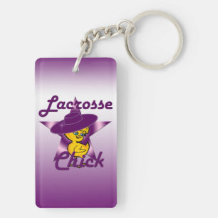 Lacrosse Chick Key Ring