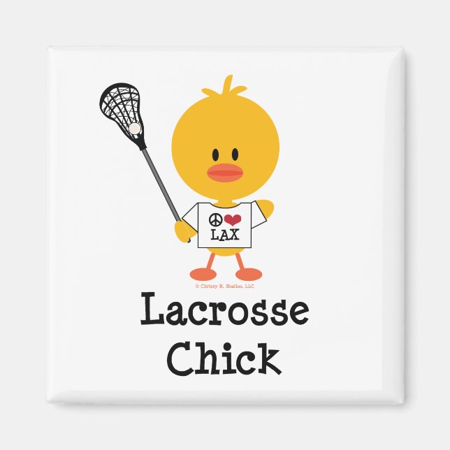 Lacrosse Chick Magnet (Front)