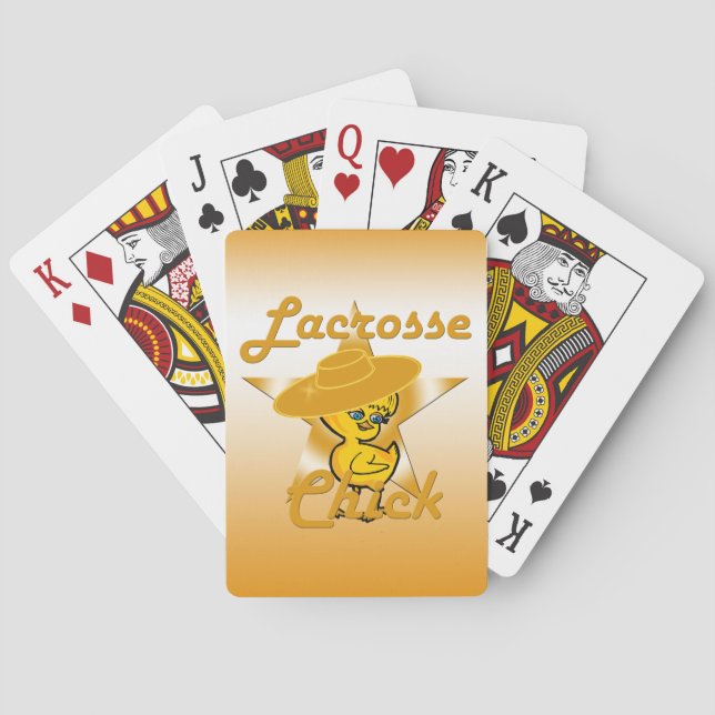 Lacrosse Chick  Playing Cards (Back)