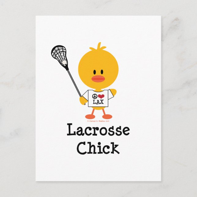 Lacrosse Chick Postcard (Front)