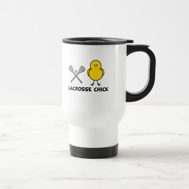 Lacrosse Chick Travel Mug (Right)