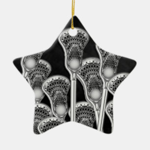 Lacrosse Christmas Ceramic Tree Decoration