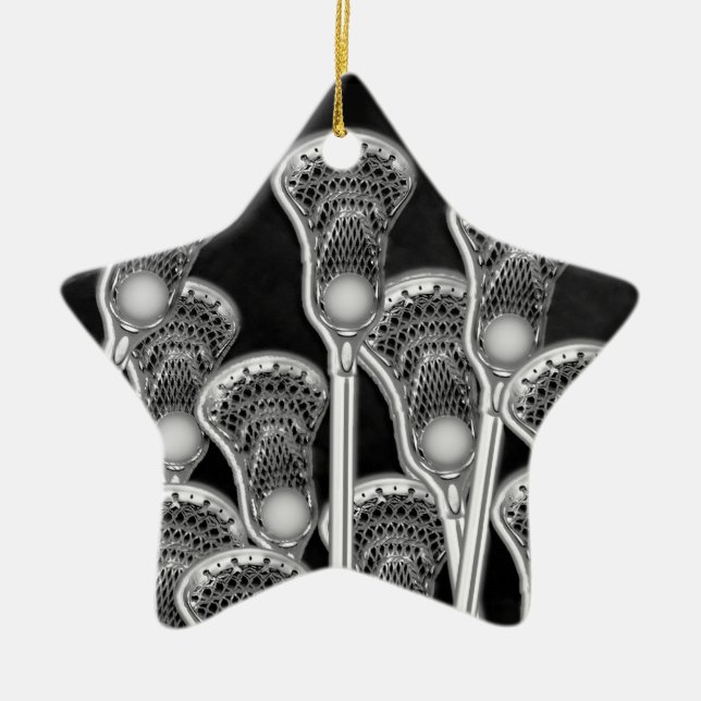 Lacrosse Christmas Ceramic Tree Decoration (Front)
