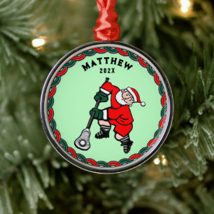 Lacrosse Christmas Collectable Metal Tree Decoration