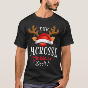 Lacrosse Christmas Deer Pjs Xmas Family Matching T-Shirt