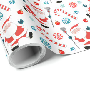 Lacrosse Christmas Gift Wrapping Paper