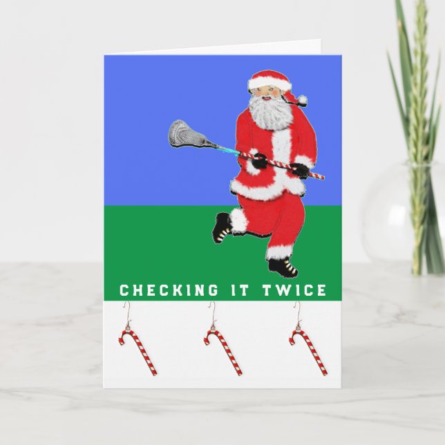 Lacrosse Christmas Holiday Card (Front)