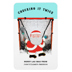 Lacrosse Christmas holiday gift cards magnet