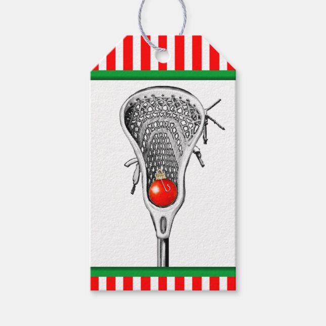 Lacrosse Christmas Holiday Gift Tags (Front)