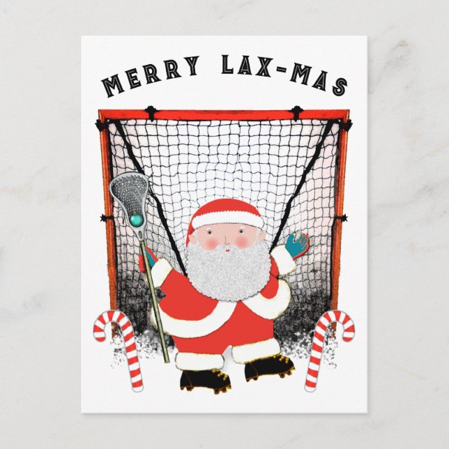 Lacrosse Christmas Holiday Postcard (Front)