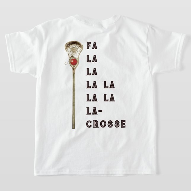 Lacrosse Christmas Holiday T-Shirt (Laydown Back)