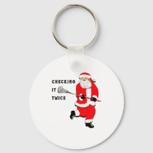Lacrosse Christmas Key Ring