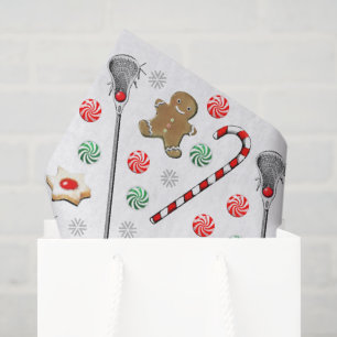 Lacrosse Christmas Pattern Tissue Paper