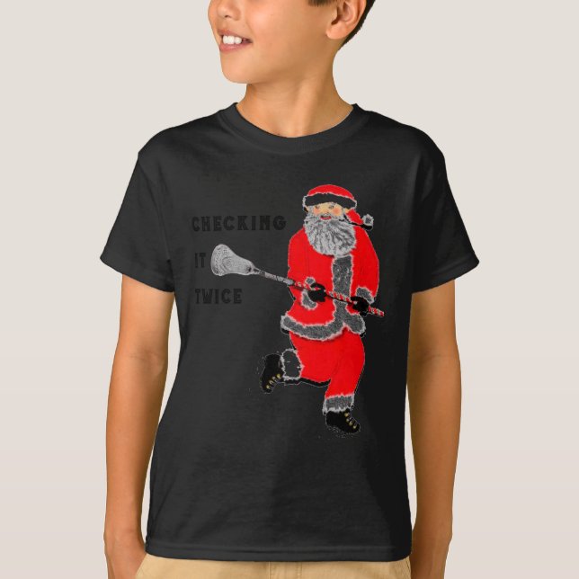 Lacrosse Christmas  T-Shirt (Front)