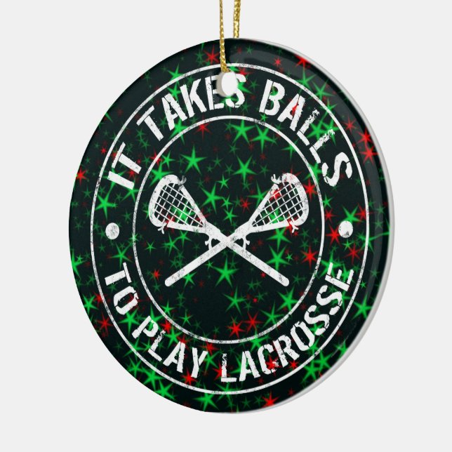 Lacrosse Christmas Tree Ornament Decoration (Left)