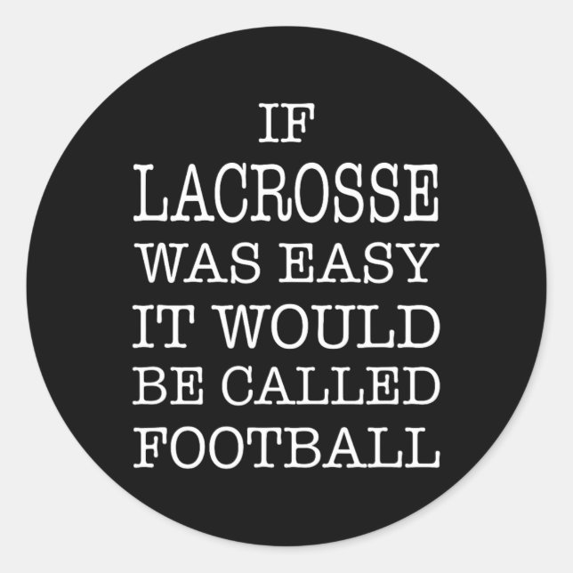 Lacrosse  classic round sticker (Front)