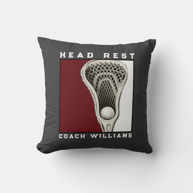 Lacrosse Coach Gift Cushion (Front)
