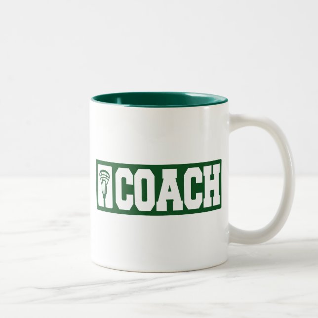 Lacrosse Coach - green Two-Tone Coffee Mug (Right)