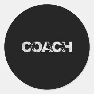 Lacrosse Coach Lacrosse Team Coach Retro  Classic Round Sticker