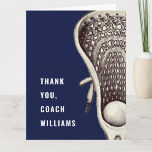 Lacrosse Coach Thank You Card