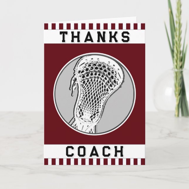 Lacrosse Coach Thank You Card (Front)