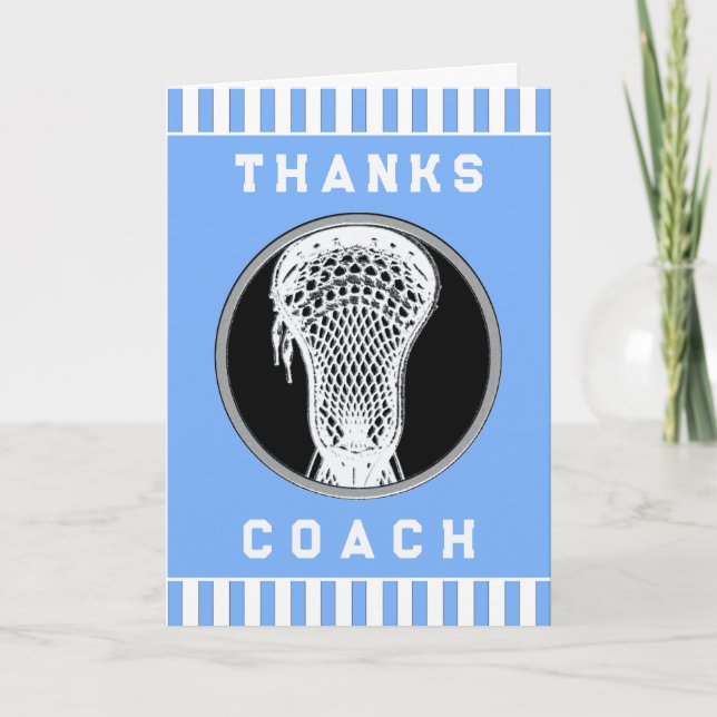 Lacrosse Coach Thank You Card (Front)