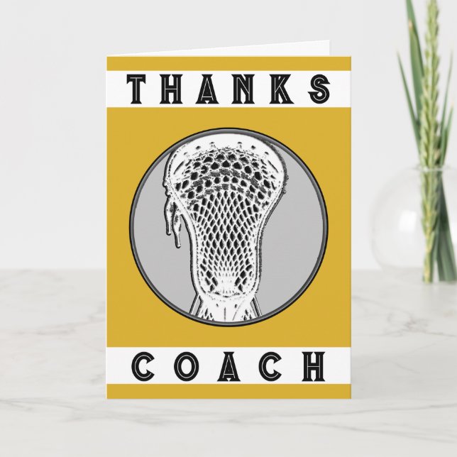 Lacrosse Coach Thank You Card (Front)