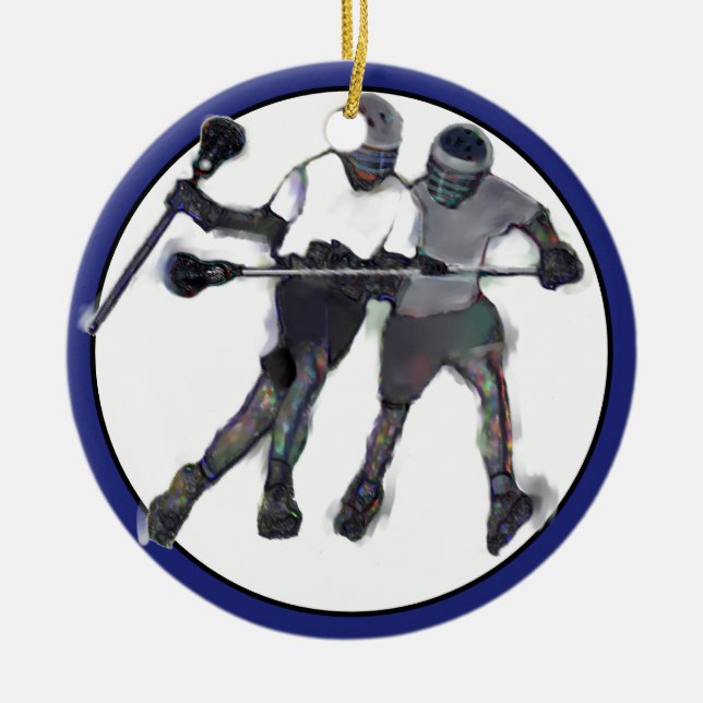 Lacrosse Collectible Ceramic Tree Decoration (Front)