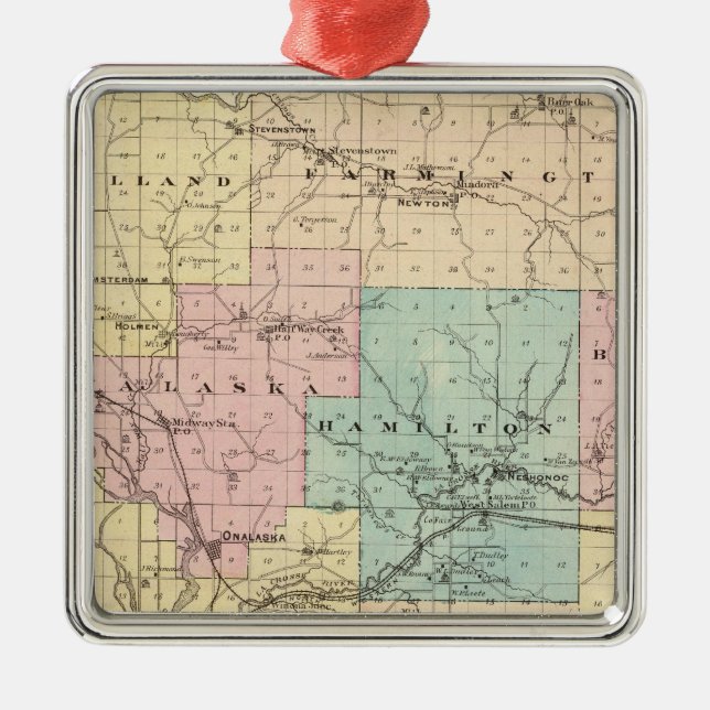 Lacrosse County, Wisconsin Metal Tree Decoration (Front)