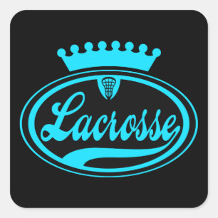Lacrosse Crown Square Sticker