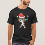 Lacrosse Dabbing Beagle Dog Santa Lax Christmas Sp T-Shirt<br><div class="desc">Lacrosse Dabbing Beagle Dog Santa Lax Christmas Sports</div>