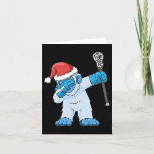 Lacrosse Dabbing Yeti Bigfoot Sasquatch Lax Christ Card