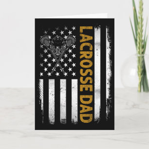 Lacrosse Dad American Flag 4th Of July Fathers Day Card