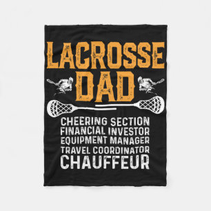 Lacrosse Dad Cheering Section Financial Investor F Fleece Blanket