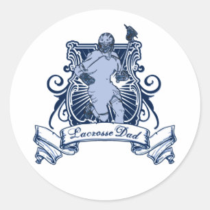 Lacrosse Dad Classic Round Sticker