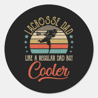 Lacrosse Dad Like A Regular Dad Cooler Vintage Classic Round Sticker