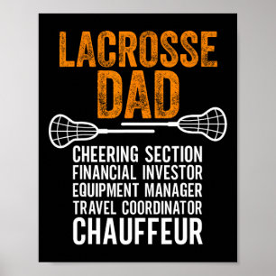 Lacrosse Dad Player Cheering Section Funny Father' Poster