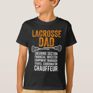 Lacrosse Dad Player Cheering Section Funny Father' T-Shirt