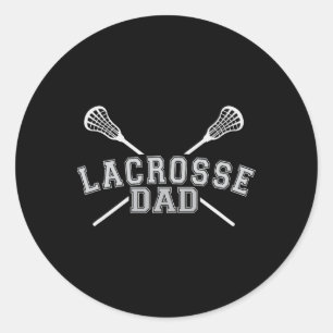 Lacrosse Dad Shirt Lax Crossed Sticks Adult Mens  Classic Round Sticker