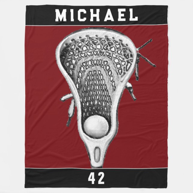 Lacrosse Decor Fleece Blanket (Front)