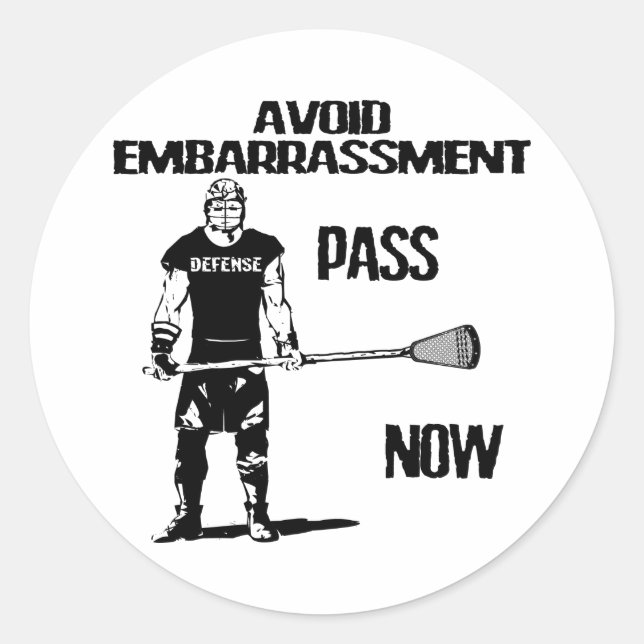 Lacrosse Defence Pass Sticker (Front)