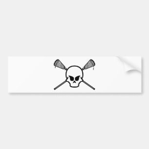 Lacrosse Designs LaxOtherSkullWhite Bumper Sticker